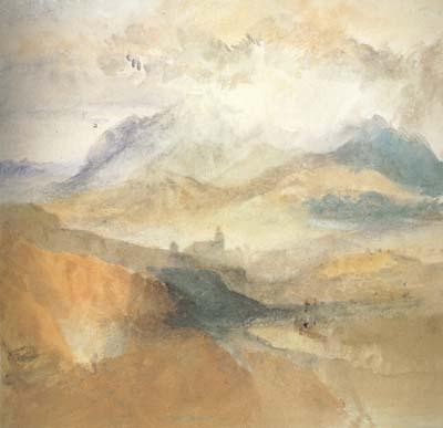 Joseph Mallord William Turner View of an Alpine Valley probably the Val d'Aosta (mk10) Germany oil painting art